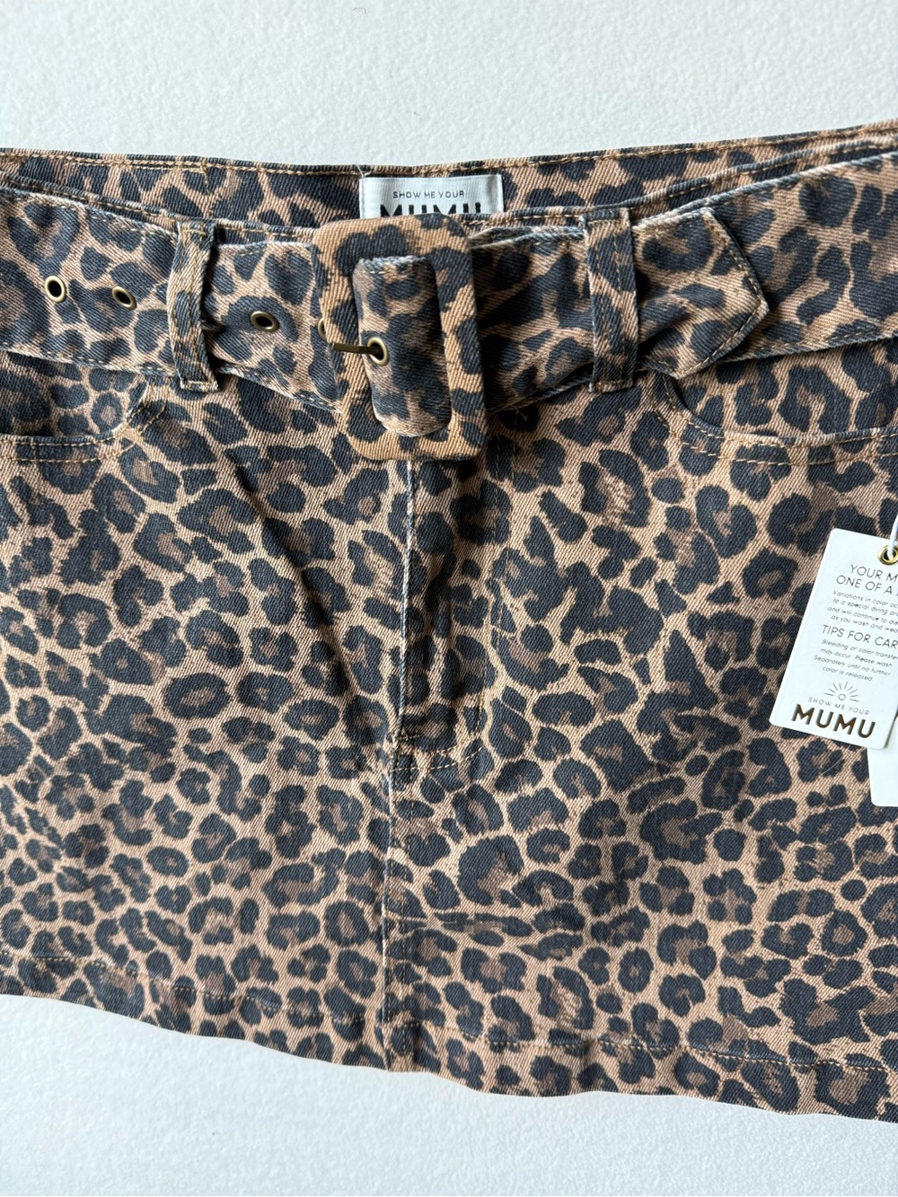 Show Me Your MuMu Tyra Belted Zip Skirt Small - Picture 3 of 7